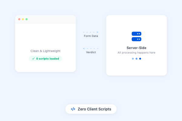 Nothing in the Browser. Nothing for Bots to Bypass. illustration