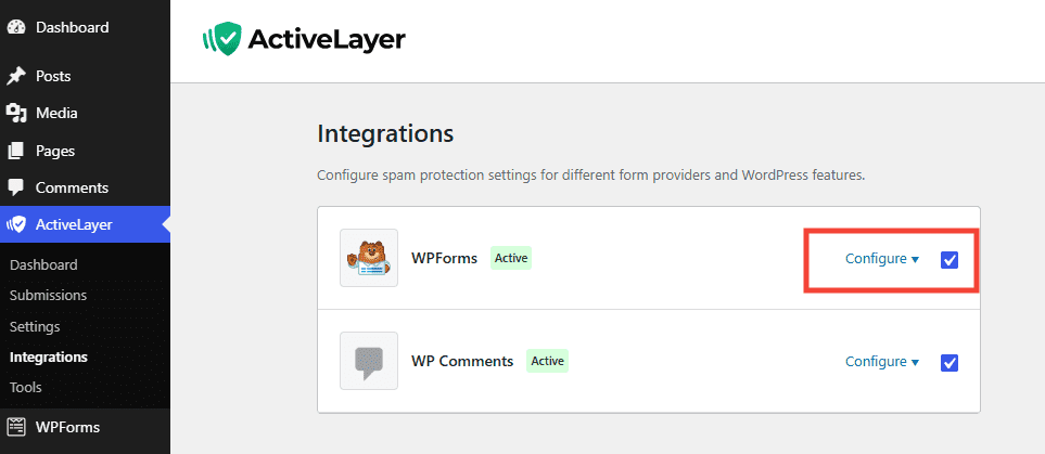 activelayer forms
