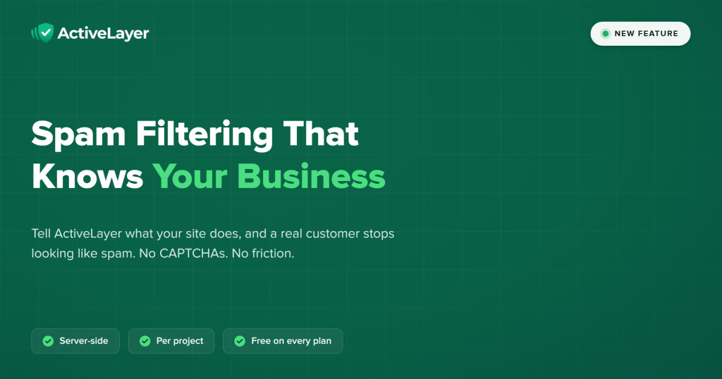 ActiveLayer Site Context, spam filtering that knows your business
