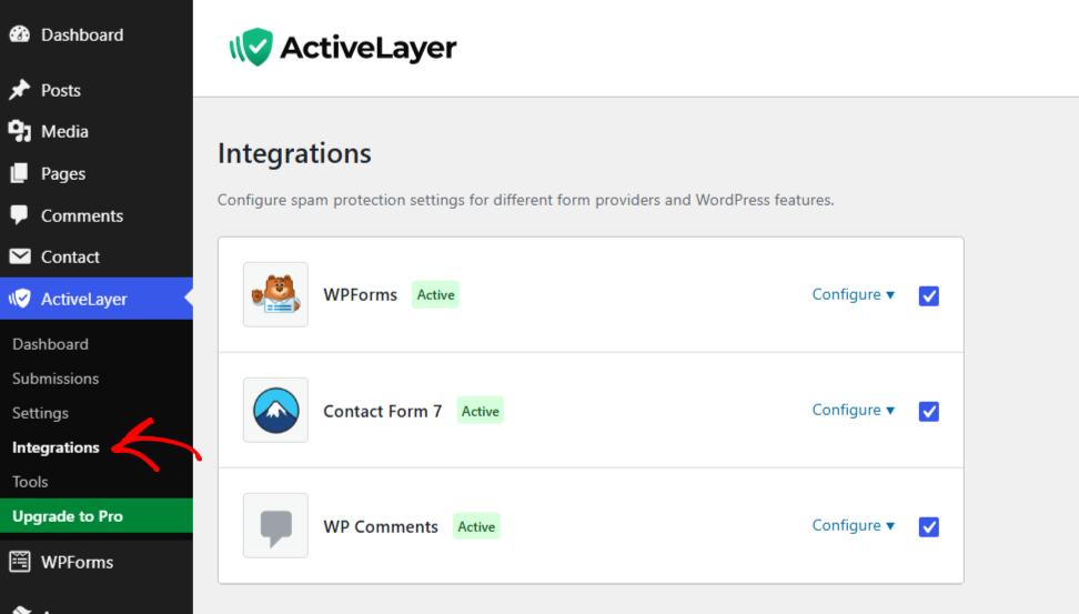 contact form 7 activelayer