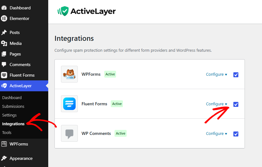 ActiveLayer for Fluent Forms